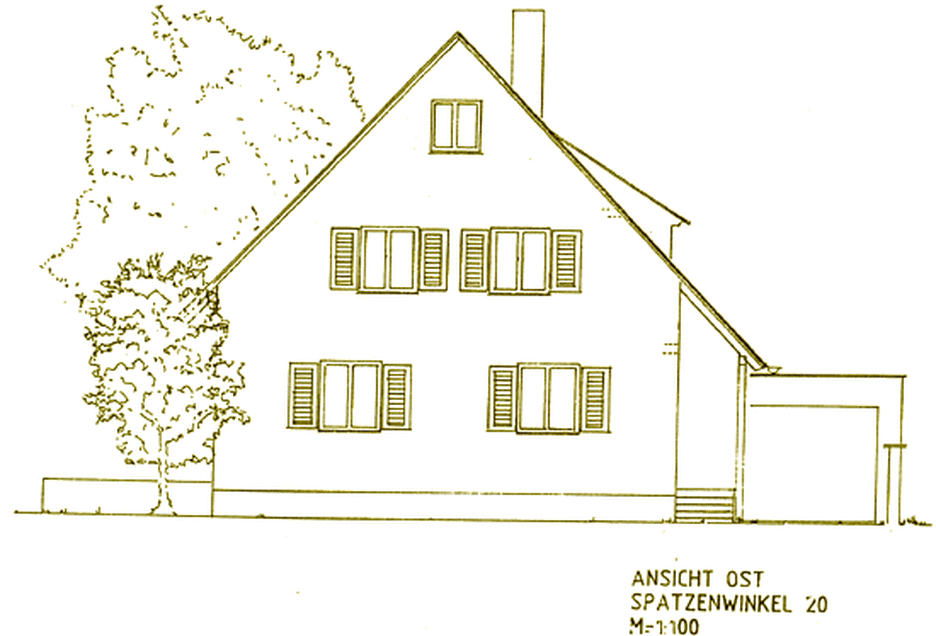 Zeichnung - Saniertes Einfamilienhaus in ruhiger Lage von München Lochhausen